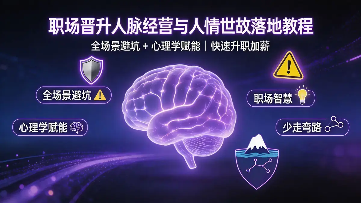 职场晋升人脉经营与人情世故落地教程：告别“埋头苦干却升职无望”，4大板块助你3个月实现职场跃迁