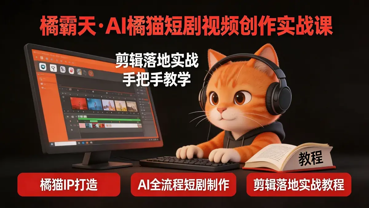 橘霸天·AI橘猫短剧视频创作实战课